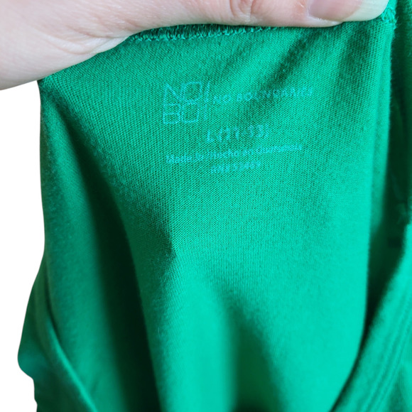 Nobo emerald green plain short sleeve tee, size large, 11-13 - Picture 3 of 5